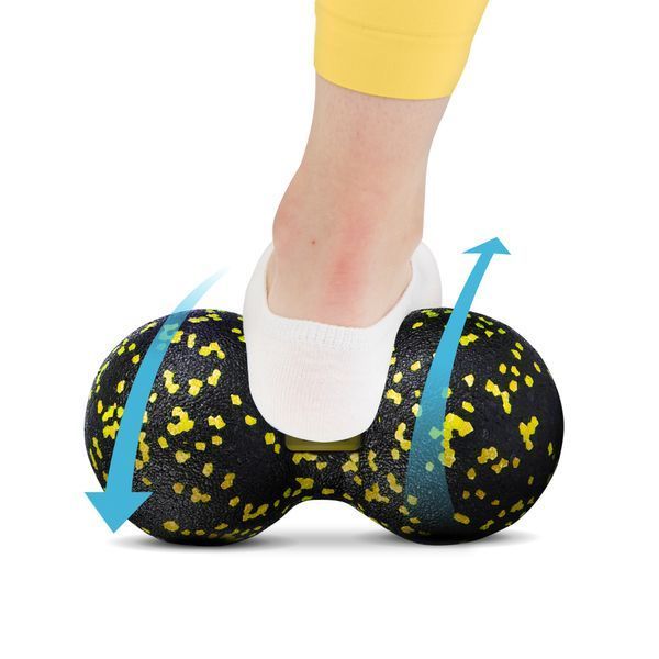 Масажний м'яч подвійний 4FIZJO EPP DuoBall 12 Black/Yellow (P-5907222931332) 1915 фото