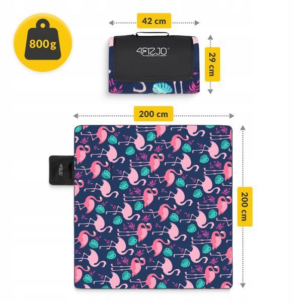 Килимок для пікніка та кемпінгу 4FIZJO 200 x 200 см складний (P-5905973405683) 5429 фото