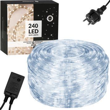 Гірлянда дюралайт вулична (зовнішня) Springos Rope Lights 10 м 240 LED CL1201 Cold White 3204 фото