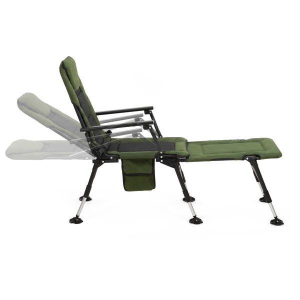 Крісло-розкладачка туристичне Springos CS0192 регульоване Navy Green/Black 6038 фото