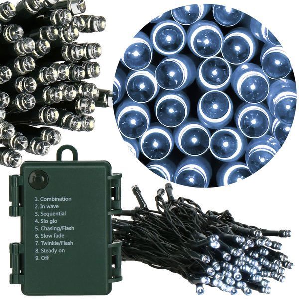 Гірлянда на батарейках Springos 5 м 50 LED CL4028 Cold White 3985 фото