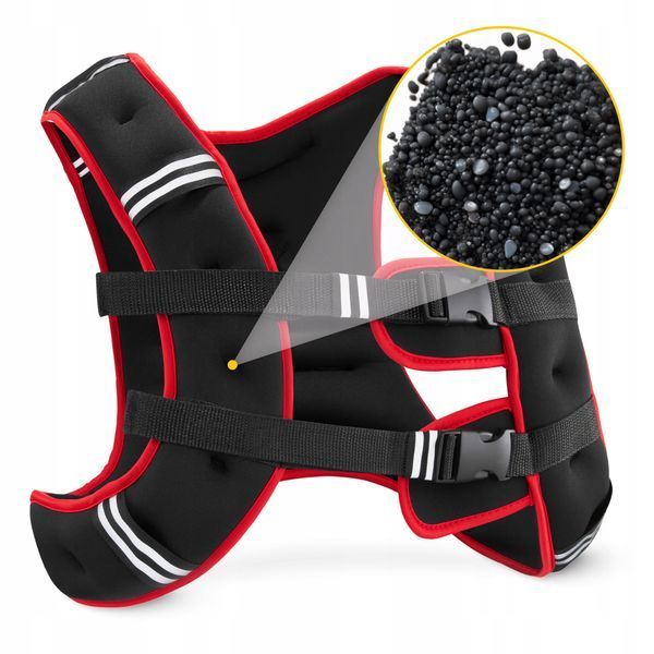 Жилет-обважнювач для тренувань 4FIZJO 10 кг Black/Red (P-5905973402163) 5231 фото