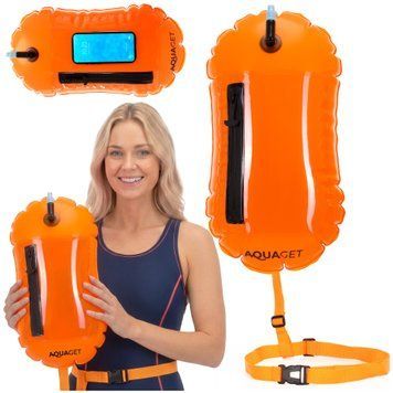 Буй для плавання Aquaget 2 в 1 20 л надувний AQ0038 Orange 6004 фото