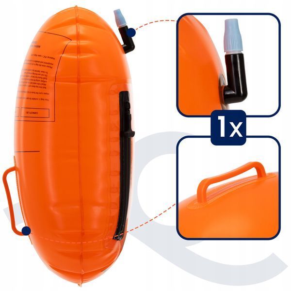 Буй для плавання Aquaget 2 в 1 20 л надувний AQ0038 Orange 6004 фото