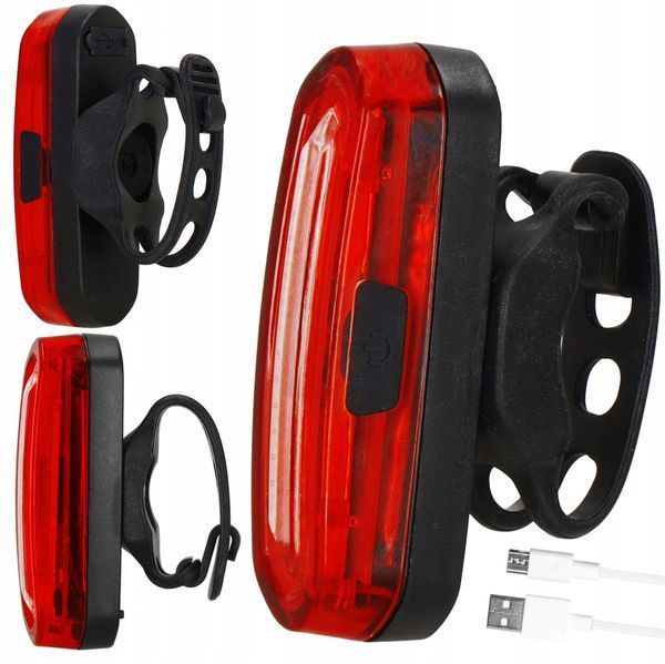 Велосипедний ліхтар Springos задній USB, акумуляторний BA0057 6104 фото