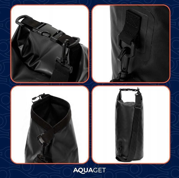 Гермомішок Aquaget 10 л водозахисний AQ0021 Black 5990 фото