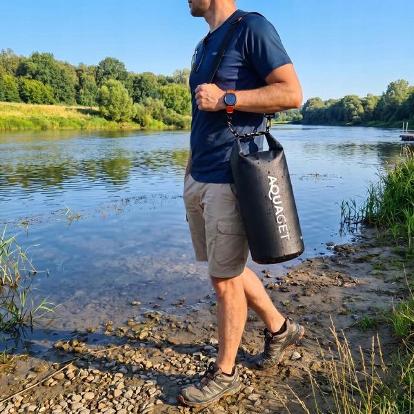 Гермомішок Aquaget 10 л водозахисний AQ0021 Black 5990 фото