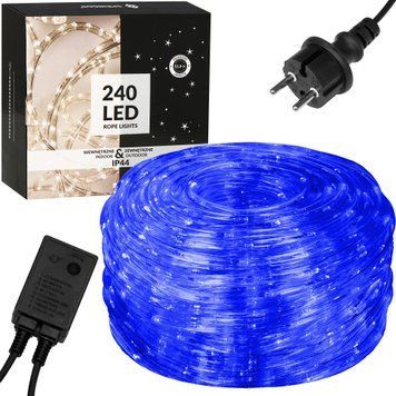 Гірлянда дюралайт вулична (зовнішня) Springos Rope Lights 10 м 240 LED CL1203 Blue 3206 фото