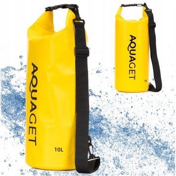 Гермомішок Aquaget 10 л водозахисний AQ0022 Yellow 5991 фото