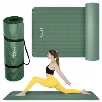 Килимок (мат) спортивний 4FIZJO NBR 180 x 60 x 1 см для йоги та фітнесу Navy Green (P-5905973406680) 5533 фото