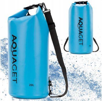 Гермомішок Aquaget 20 л водозахисний AQ0023 Sky Blue 5992 фото