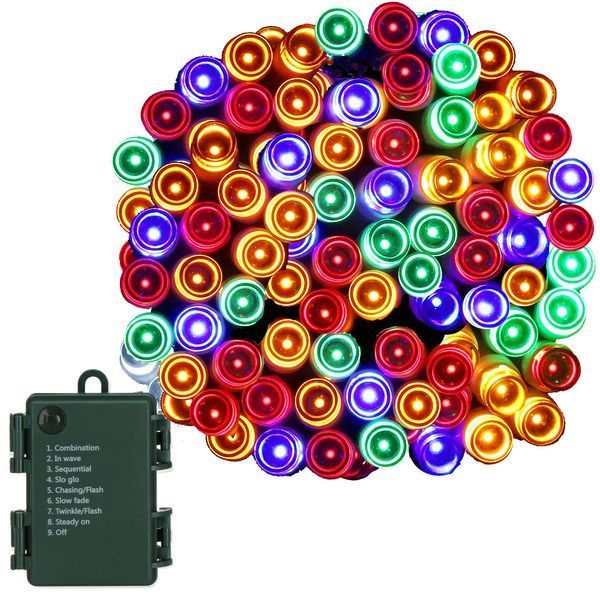 Гірлянда на батарейках Springos 10 м 100 LED CL4032 Mix 3989 фото