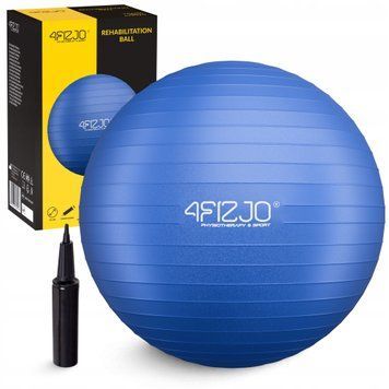 М'яч для фітнесу (фітбол) 4FIZJO 65 см Anti-Burst Blue (P-5907222931493) 1755 фото