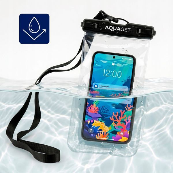 Чохол водонепроникний Aquaget для телефона AQ0025 Black 5993 фото
