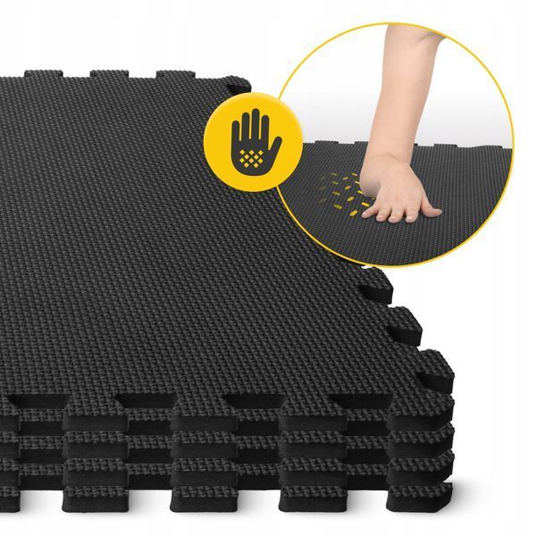 Мат-пазл (ластівчин хвіст) 4FIZJO Mat Puzzle EVA 180 x 120 x 1 cм Black (P-5907739310378) 4387 фото