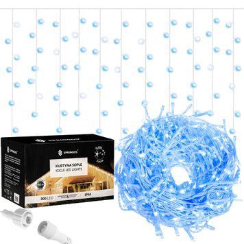 Гірлянда бахрома вулична (зовнішня) Springos 12 м 300 LED + Flash CL0318 Blue 3215 фото