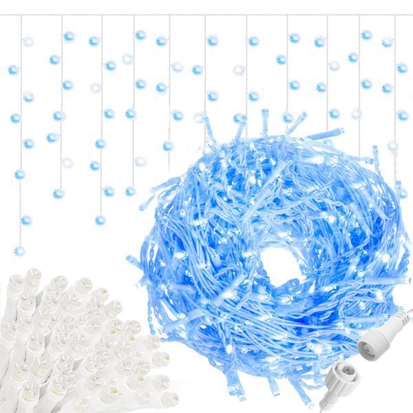 Гірлянда бахрома вулична (зовнішня) Springos 12 м 300 LED + Flash CL0318 Blue 3215 фото