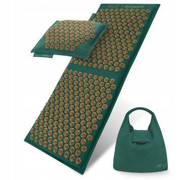 Килимок акупунктурний з подушкою 4FIZJO Eco Mat XL Аплікатор Кузнєцова Navy Green/Gold (P-5907739313614) 3479 фото