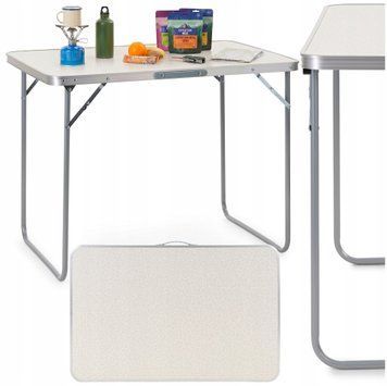 Стіл кемпінговий Springos 90 x 60 см складний CS0177 White 6044 фото