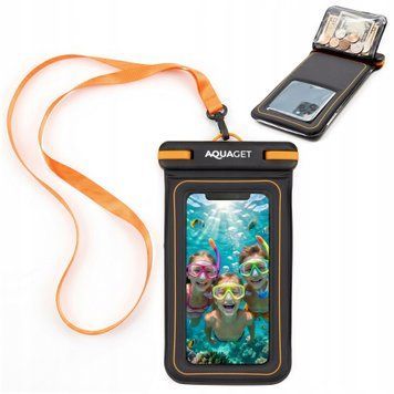 Чохол водонепроникний Aquaget для телефона AQ0027 Black/Orange 5995 фото