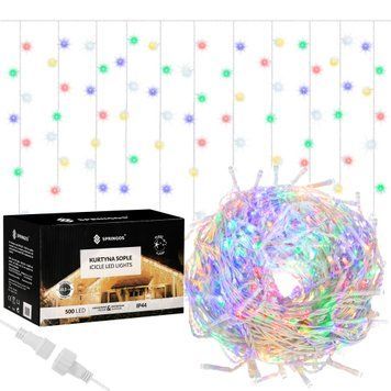 Гірлянда бахрома вулична (зовнішня) Springos 20 м 500 LED + Flash CL0519 Mix 3220 фото