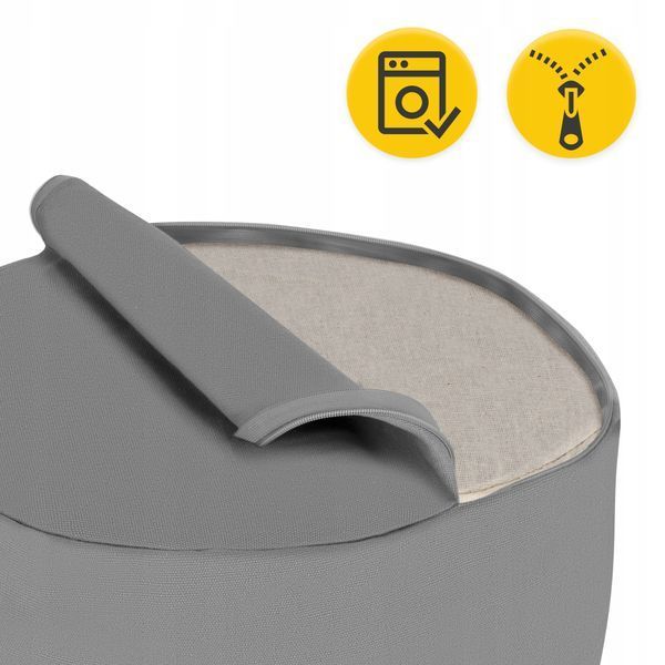 Подушка для йоги та медитації 4FIZJO Zafu кругла 32 x 20 см Grey (P-5907739315533) 5586 фото
