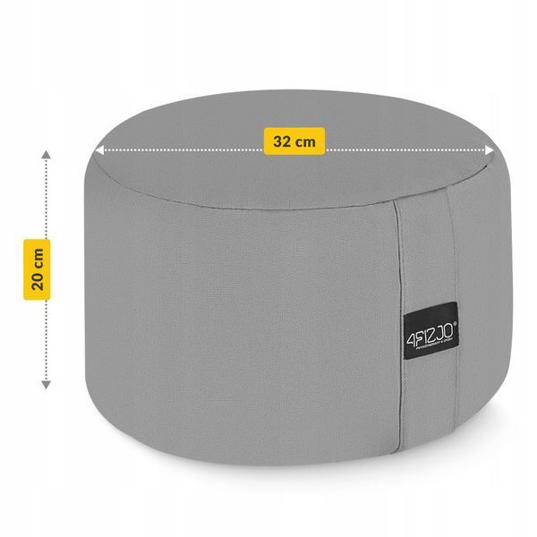 Подушка для йоги та медитації 4FIZJO Zafu кругла 32 x 20 см Grey (P-5907739315533) 5586 фото