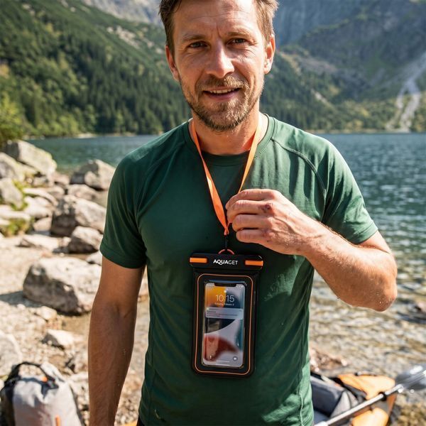 Чохол водонепроникний Aquaget для телефона AQ0027 Black/Orange 5995 фото