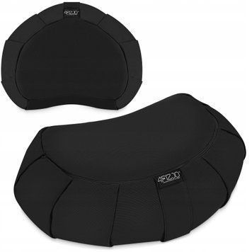 Подушка для йоги та медитації 4FIZJO Zafu напівкругла 40 x 30 x 12 см Black (P-5907739315519) 5587 фото