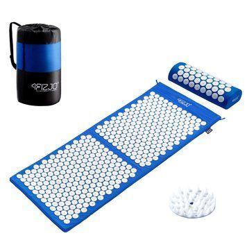 Килимок акупунктурний з валиком 4FIZJO Classic Mat XL Аплікатор Кузнєцова Blue/White (P-5907222931707) 1970 фото