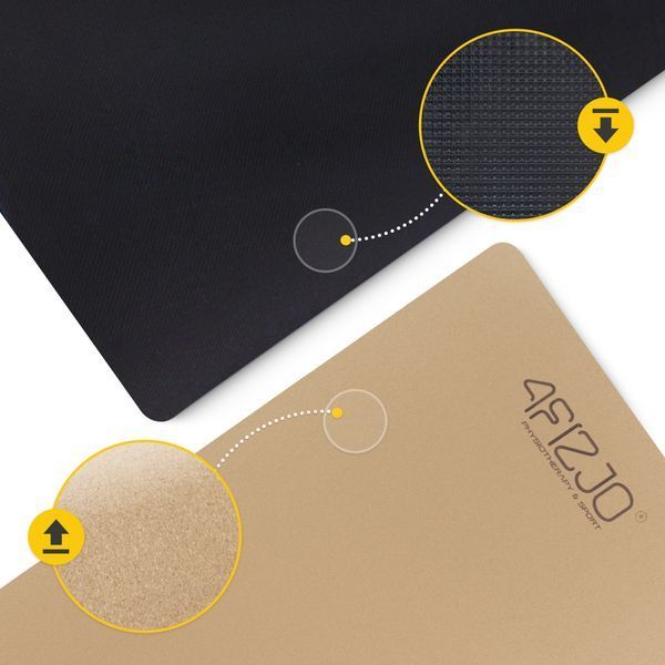Килимок (мат) спортивний 4FIZJO Cork 183 x 61 x 0.4 см для йоги та фітнесу (P-5907739319562) 4808 фото