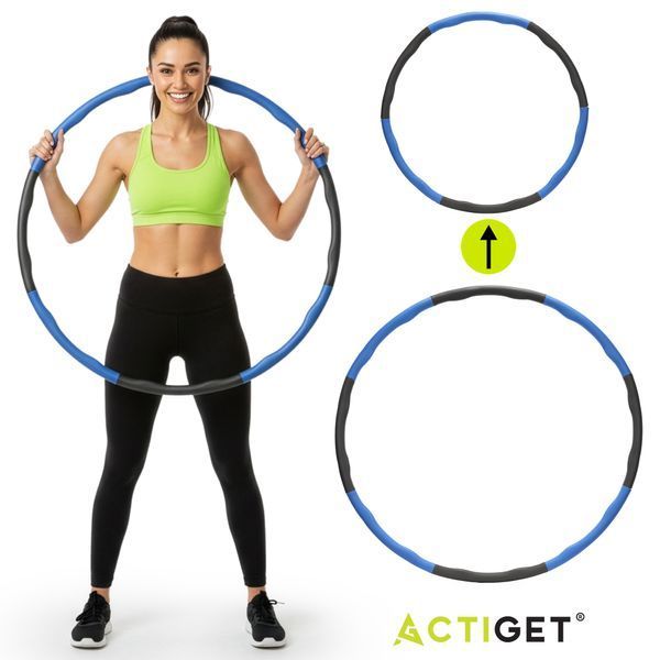 Обруч для талії Actiget (хулахуп) м'який, складний 88 см 1 кг ACT0133 Grey/Blue 5866 фото