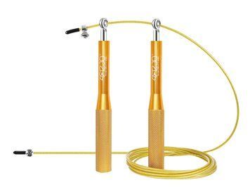 Скакалка швидкісна для кросфіту 4FIZJO Speed Rope Gold (P-5907222931158) 2368 фото