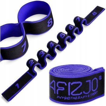 Еспандер з петлями для розтяжки 4FIZJO 90 см Black/Blue (P-5907739313775) 3481 фото