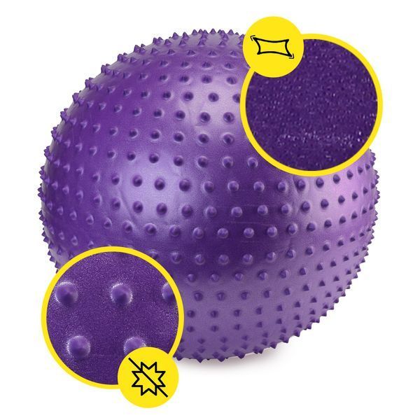М'яч для фітнесу (фітбол) Cornix 65 см масажний Anti-Burst XR-0484 Violet 5742 фото