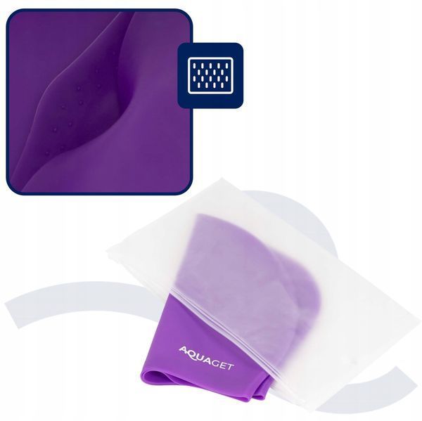 Шапочка для плавання Aquaget для довгого волосся AQ0031 Violet 5998 фото