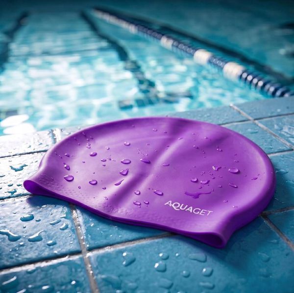 Шапочка для плавання Aquaget для довгого волосся AQ0031 Violet 5998 фото