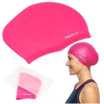 Шапочка для плавання Aquaget для довгого волосся AQ0032 Pink 5999 фото