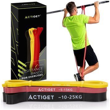 Еспандер-петля Actiget Power Band 2-25 кг (резина для фітнесу та спорту) набір 3 шт ACT0047 5819 фото