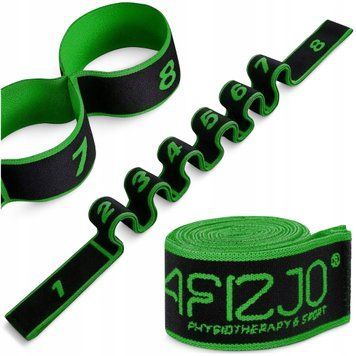 Еспандер з петлями для розтяжки 4FIZJO 90 см Black/Green (P-5907739313799) 3483 фото
