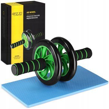 Ролик (гімнастичне колесо) для преса 4FIZJO Ab Wheel Black/Green (P-5907222931523) 1764 фото