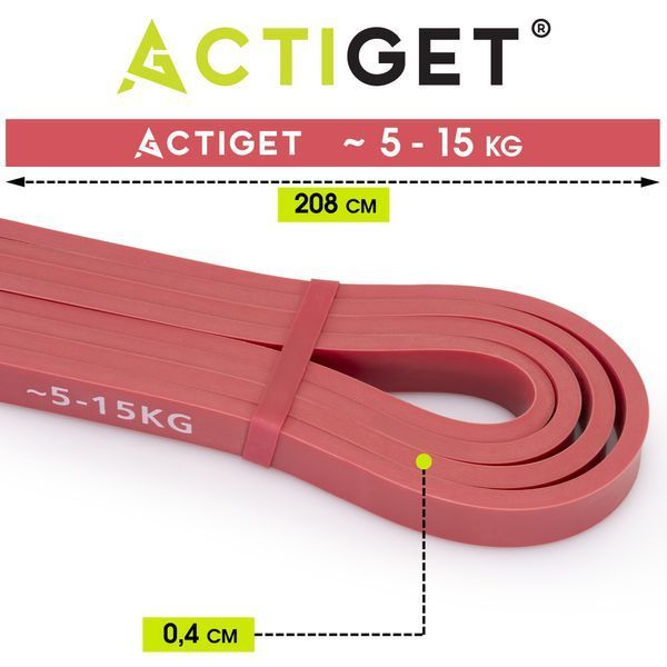 Еспандер-петля Actiget Power Band 2-25 кг (резина для фітнесу та спорту) набір 3 шт ACT0047 5819 фото