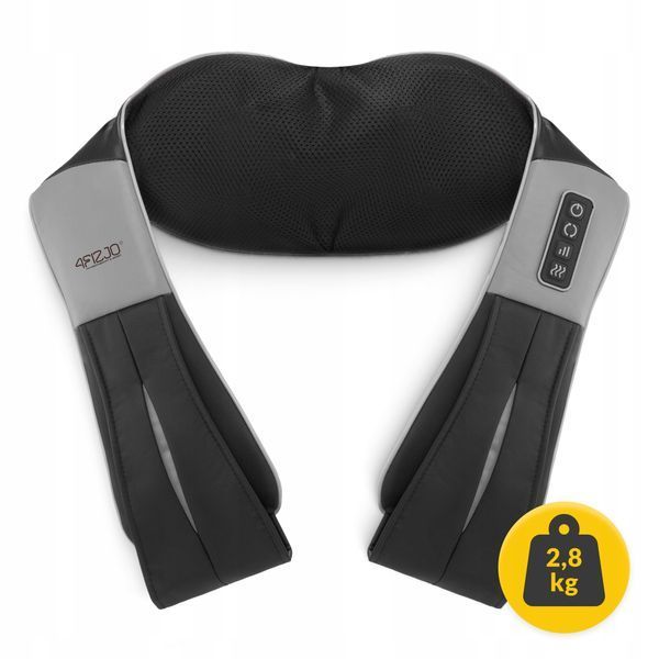 Накидка-масажер 4FIZJO Shiatsu Ultra+ для шиї та спини, акумуляторний Black/Grey (P-5907739319098) 4940 фото