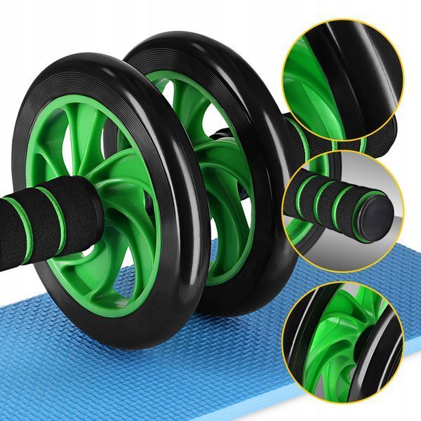 Ролик (гімнастичне колесо) для преса 4FIZJO Ab Wheel Black/Green (P-5907222931523) 1764 фото