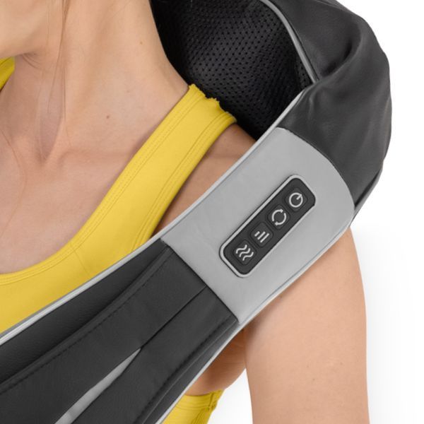 Накидка-масажер 4FIZJO Shiatsu Ultra+ для шиї та спини, акумуляторний Black/Grey (P-5907739319098) 4940 фото