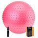 М'яч для фітнесу (фітбол) Cornix 65 см масажний Anti-Burst XR-0485 Pink 5744 фото