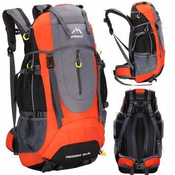 Рюкзак туристичний Springos 70 л CS0128 Black/Grey/Orange 6054 фото
