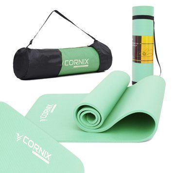 Килимок спортивний Cornix NBR 183 x 61 x 1 cм для йоги та фітнесу XR-0491 Light Green 5795 фото