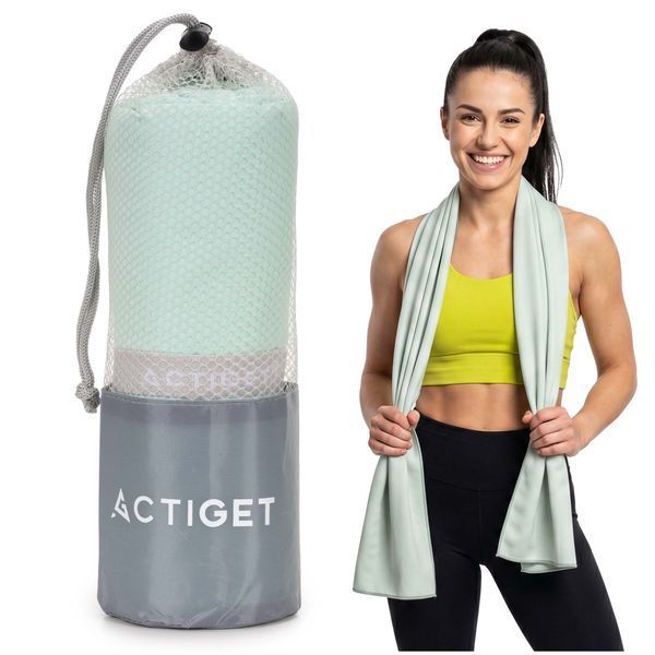 Рушник спортивний Actiget 180 x 100 см з мікрофібри ACT0199 Mint 5920 фото