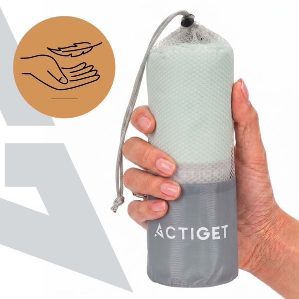 Рушник спортивний Actiget 180 x 100 см з мікрофібри ACT0199 Mint 5920 фото